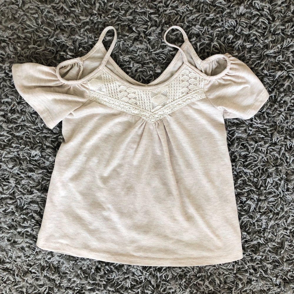 Art Class Cold Shoulder - Beige - Girls Size (M)